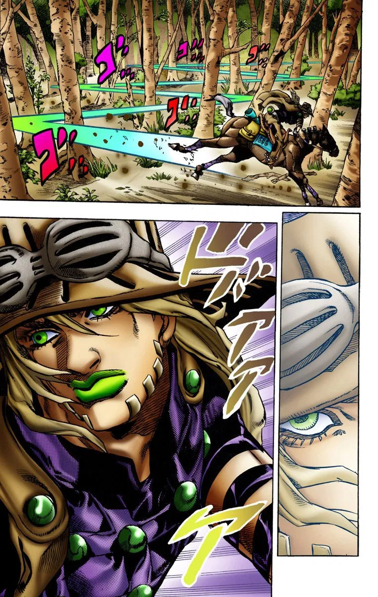 Манга Невероятные Приключения ДжоДжо Часть 7: Steel Ball Run (Цветная версия) - Глава 8 Страница 12