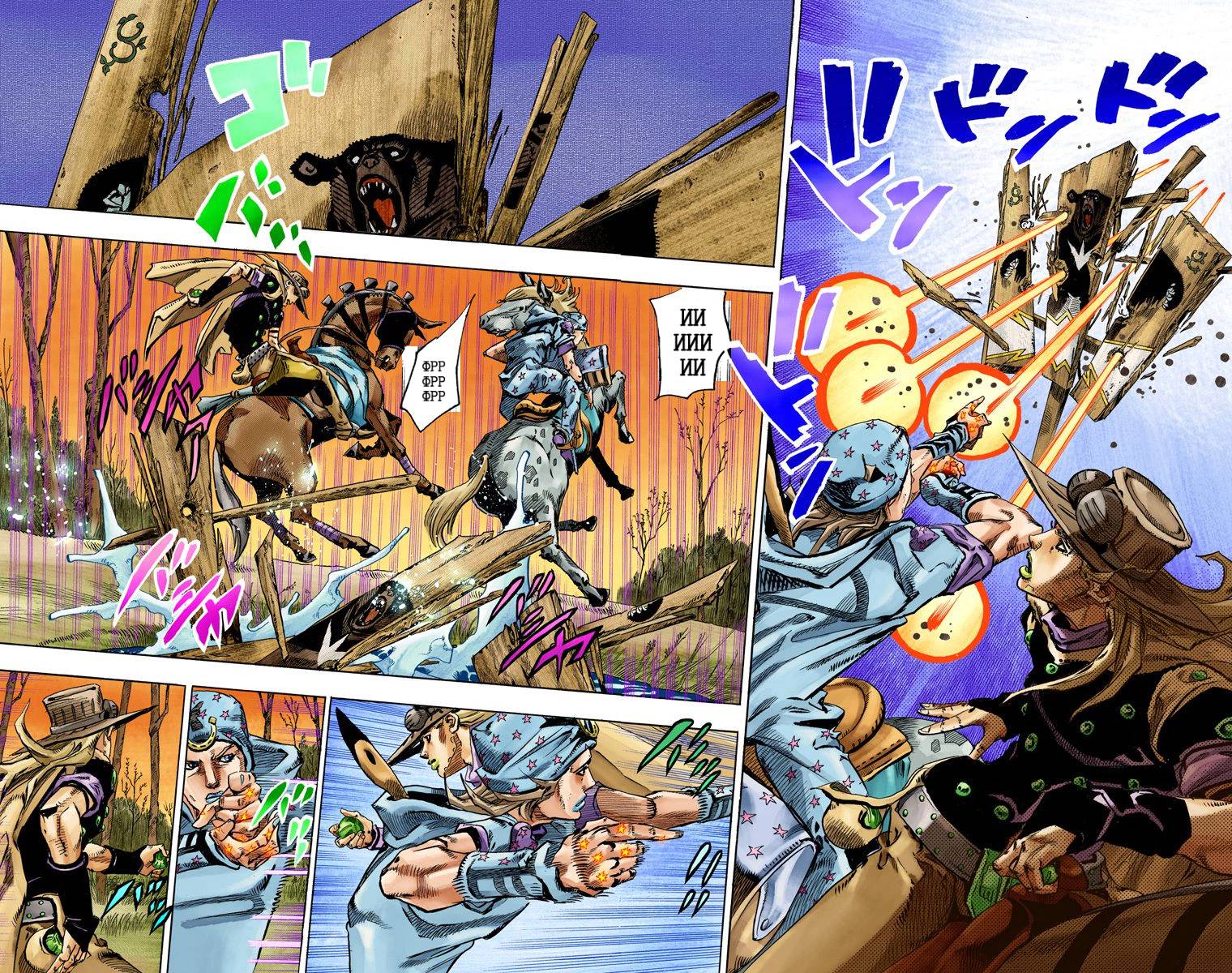 Манга Невероятные Приключения ДжоДжо Часть 7: Steel Ball Run (Цветная версия) - Глава 77 Страница 11