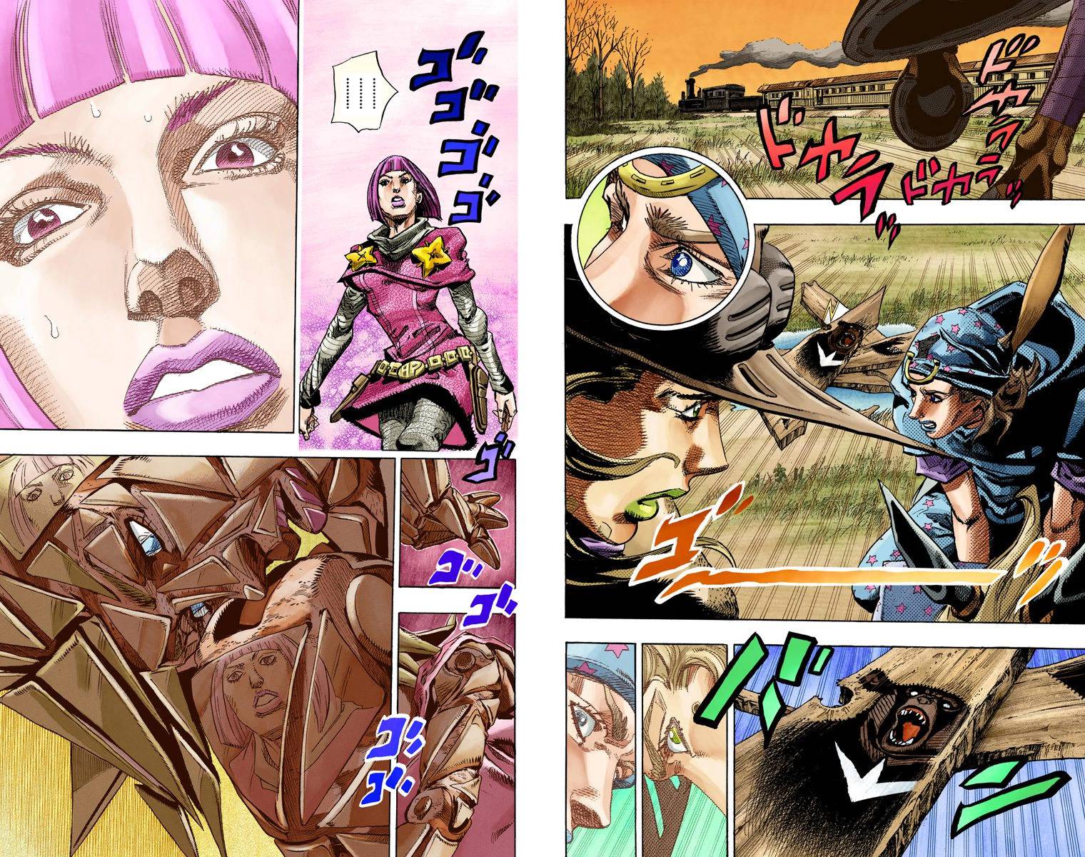 Манга Невероятные Приключения ДжоДжо Часть 7: Steel Ball Run (Цветная версия) - Глава 77 Страница 17