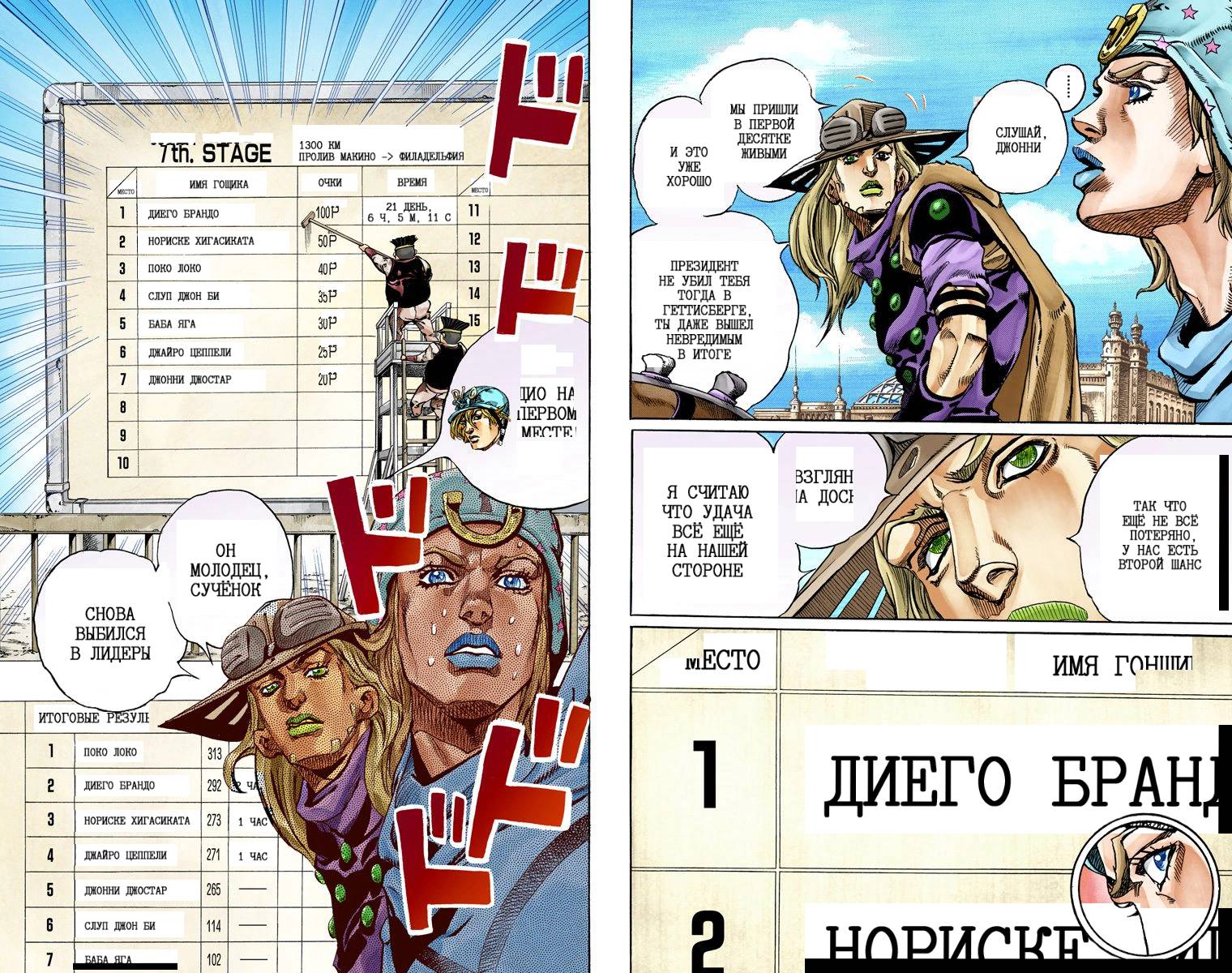 Манга Невероятные Приключения ДжоДжо Часть 7: Steel Ball Run (Цветная версия) - Глава 60 Страница 8