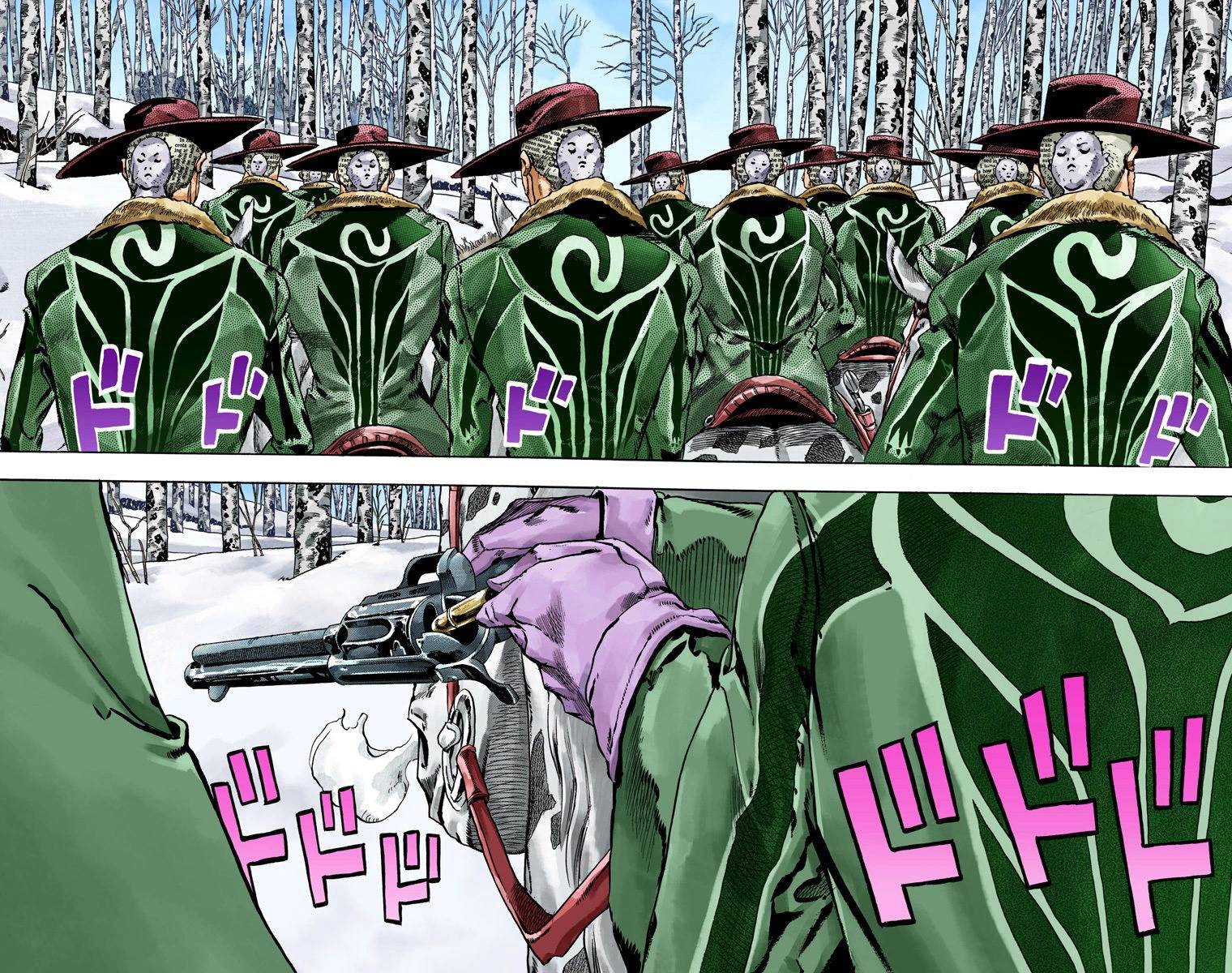 Манга Невероятные Приключения ДжоДжо Часть 7: Steel Ball Run (Цветная версия) - Глава 44 Страница 97