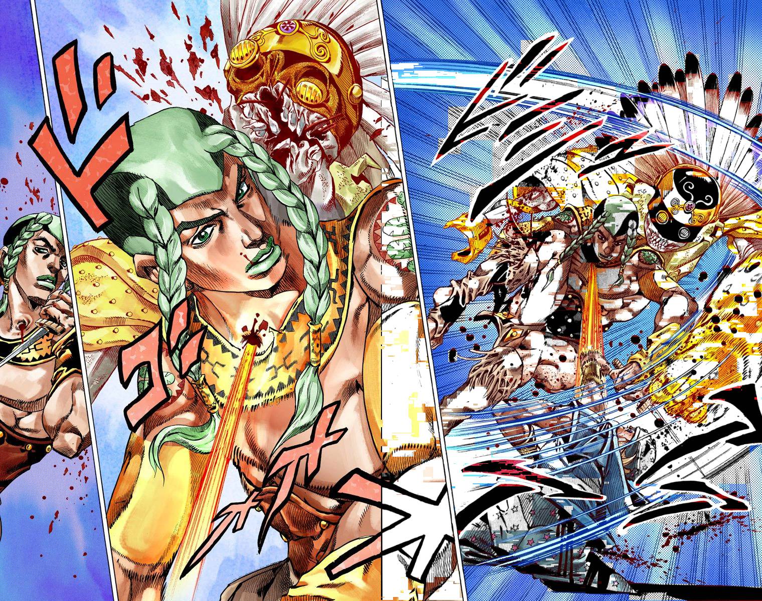 Манга Невероятные Приключения ДжоДжо Часть 7: Steel Ball Run (Цветная версия) - Глава 44 Страница 60