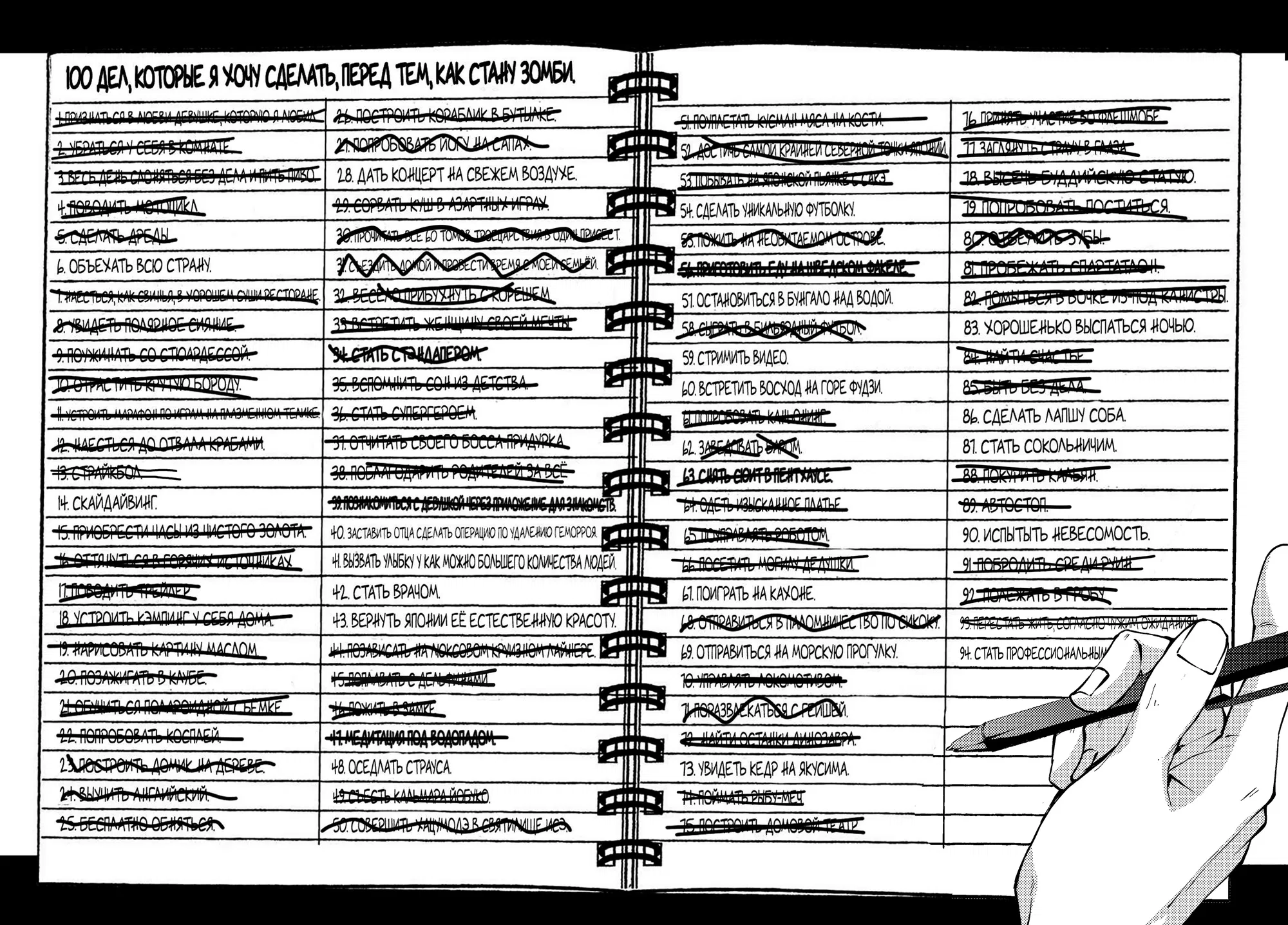 Манга Зомбиапокалипсис и список из 100 дел, что я выполню перед смертью - Глава 1 Страница 3